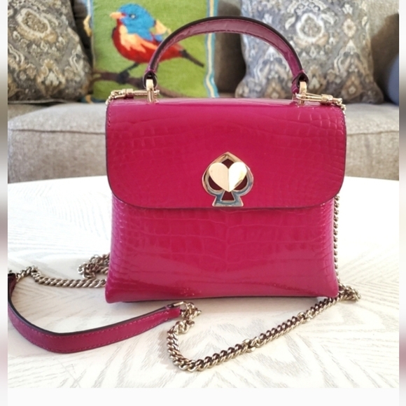 kate spade Handbags - Kate Spade Rare New York Romy CrocEmbossed Mini Top handle Satche NWOT